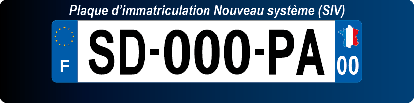 Plaque d'immatriculation MOTO Plexiglas homologuée France à Personnaliser